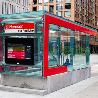 CTA Red Line Harrison Street Station Entrance